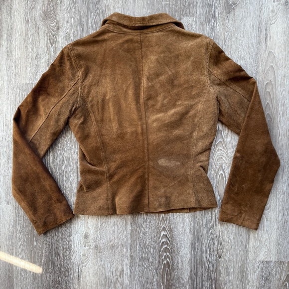 Vintage 90s Brown Suede Shirt Jackey - Picture 10 of 12